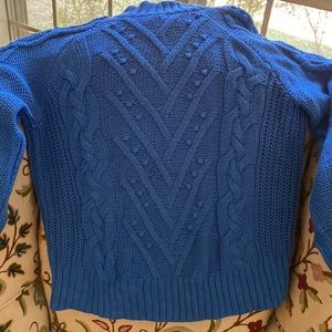 LOFT Bright Blue Pullover Sweater, size Large